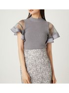 【フレイ アイディー/FRAY I.D】のラッフルブレードフリルニット 人気、トレンドファッション・服の通販 founy(ファニー) ファッション Fashion レディースファッション WOMEN トップス・カットソー Tops/Tshirt ニット Knit Tops エレガント 上品 Elegant オーガンジー Organdy サテン Satin スリーブ Sleeve バランス Balance フィット Fit フリル Frills ボトム Bottom thumbnail GRY[006]|ID: prp329100004523083 ipo3291000000031994779