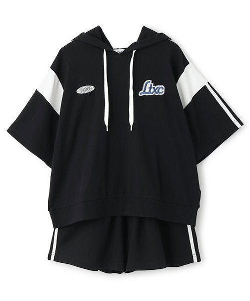 【その他のブランド/Other】のラインパーカSETUP インテリア・キッズ・メンズ・レディースファッション・服の通販 founy(ファニー) 　ファッション　Fashion　キッズファッション　KIDS　おすすめ　Recommend　シンプル　Simple　スポーティ　Sporty　セットアップ　Set Up　パーカー　Hoodie　ポケット　Pocket　夏　Summer　春　Spring　S/S・春夏　Ss・Spring/Summer　黒|ID: prp329100004523086 ipo3291000000031994805