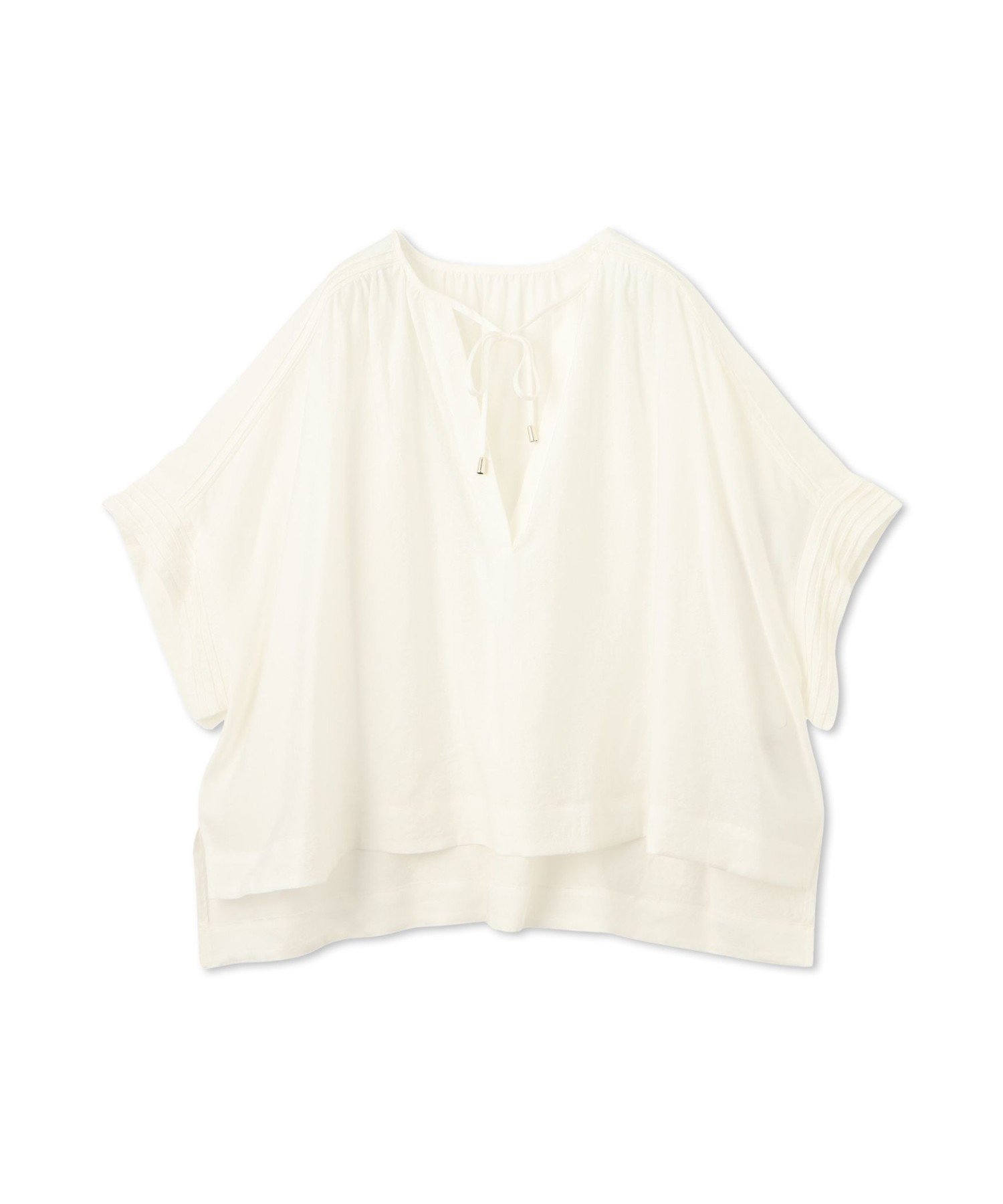【ロートレ アモン/LAUTRE AMONT】の【一部店舗限定販売】タック袖エアリーブラウス≪手洗い可能≫ インテリア・キッズ・メンズ・レディースファッション・服の通販 founy(ファニー) 　ファッション　Fashion　レディースファッション　WOMEN　トップス・カットソー　Tops/Tshirt　シャツ/ブラウス　Shirts/Blouses　おすすめ　Recommend　ギャザー　Gather　夏　Summer　春　Spring　S/S・春夏　Ss・Spring/Summer　ホワイト|ID: prp329100004523089 ipo3291000000031994841