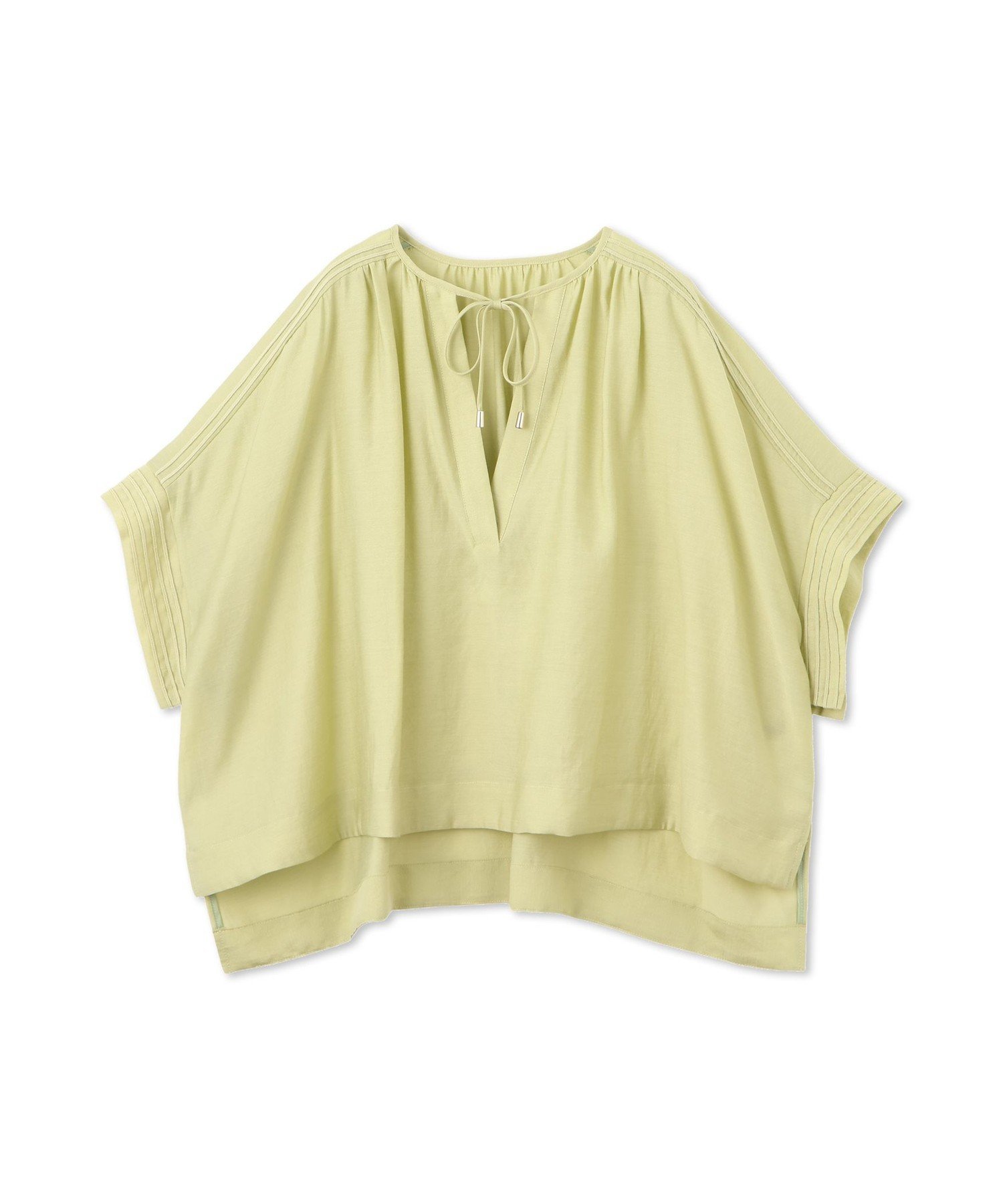 【ロートレ アモン/LAUTRE AMONT】の【一部店舗限定販売】タック袖エアリーブラウス≪手洗い可能≫ インテリア・キッズ・メンズ・レディースファッション・服の通販 founy(ファニー) 　ファッション　Fashion　レディースファッション　WOMEN　トップス・カットソー　Tops/Tshirt　シャツ/ブラウス　Shirts/Blouses　おすすめ　Recommend　ギャザー　Gather　夏　Summer　春　Spring　S/S・春夏　Ss・Spring/Summer　イエロー|ID: prp329100004523089 ipo3291000000031994843