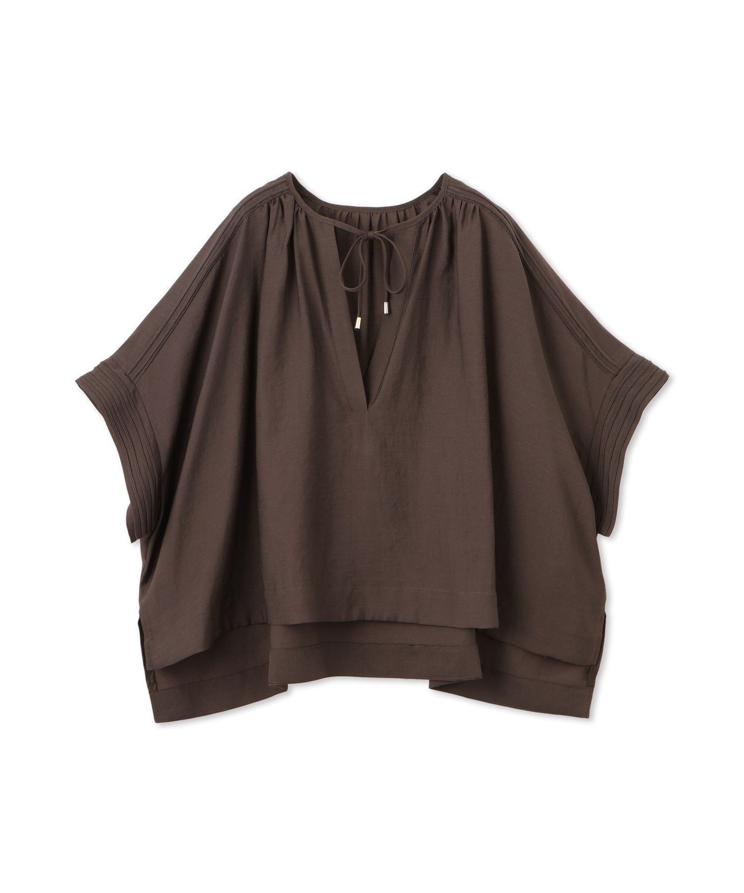 【ロートレ アモン/LAUTRE AMONT】の【一部店舗限定販売】タック袖エアリーブラウス≪手洗い可能≫ インテリア・キッズ・メンズ・レディースファッション・服の通販 founy(ファニー) 　ファッション　Fashion　レディースファッション　WOMEN　トップス・カットソー　Tops/Tshirt　シャツ/ブラウス　Shirts/Blouses　おすすめ　Recommend　ギャザー　Gather　夏　Summer　春　Spring　S/S・春夏　Ss・Spring/Summer　チャコールグレー|ID: prp329100004523089 ipo3291000000031994845