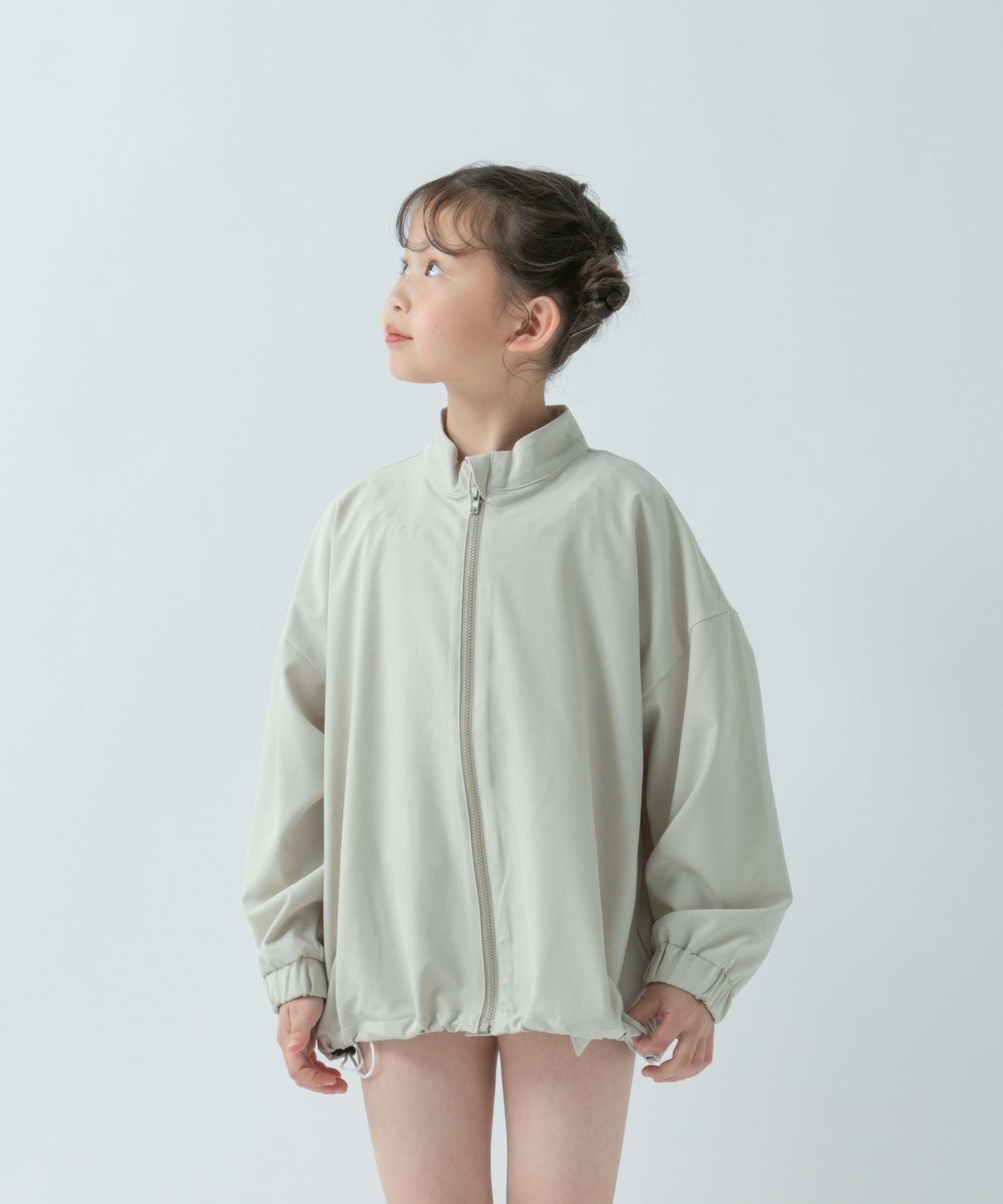 【ローリーズファーム/LOWRYS FARM / KIDS】のSWIMワイドラッシュガード インテリア・キッズ・メンズ・レディースファッション・服の通販 founy(ファニー) 　ファッション　Fashion　キッズファッション　KIDS　おすすめ　Recommend　ドローコード　Draw Cord　夏　Summer　ベージュ|ID: prp329100004523093 ipo3291000000031994885