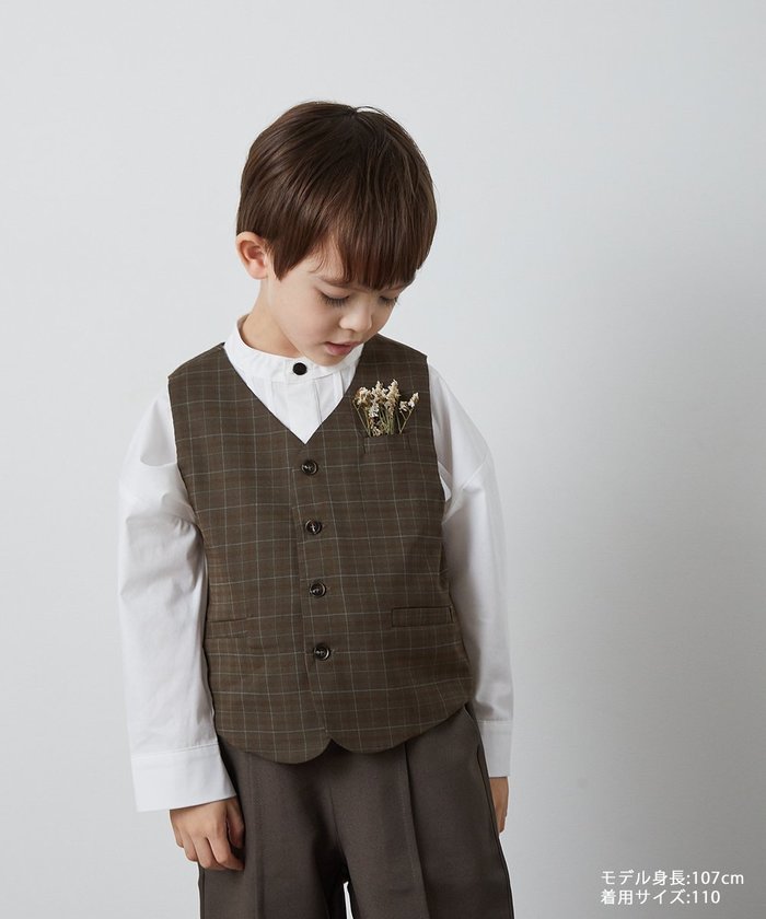 【リジェール/riziere / KIDS】のチェックフォーマルベスト インテリア・キッズ・メンズ・レディースファッション・服の通販 founy(ファニー) https://founy.com/ ファッション Fashion キッズファッション KIDS ジャケット Jacket セットアップ Set Up チェック Check ベスト Vest ポケット Pocket 入学式 Entrance Ceremony 結婚式 Wedding Ceremony |ID: prp329100004523099 ipo3291000000031994938