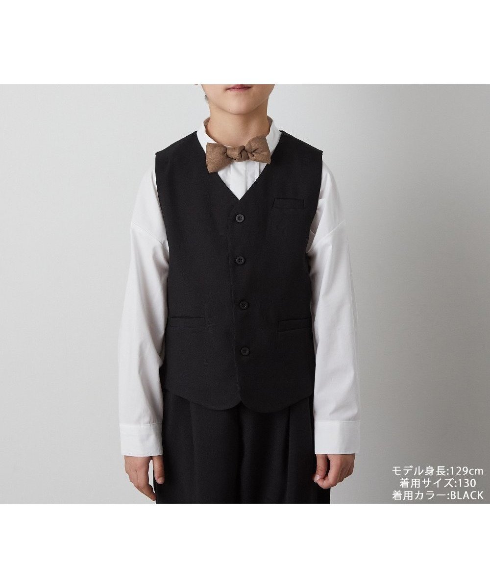 【リジェール/riziere / KIDS】のフォーマルベスト(裏地ストライプ) インテリア・キッズ・メンズ・レディースファッション・服の通販 founy(ファニー) 　ファッション　Fashion　キッズファッション　KIDS　ストライプ　Stripe　セットアップ　Set Up　フォーマル　Formal　ベスト　Vest　ポケット　Pocket　入学式　Entrance Ceremony　無地　Plain Color　結婚式　Wedding Ceremony　BLACK|ID: prp329100004523102 ipo3291000000031994947