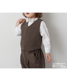 【リジェール/riziere / KIDS】のフォーマルベスト(裏地ストライプ) BROWN|ID: prp329100004523102 ipo3291000000031994948