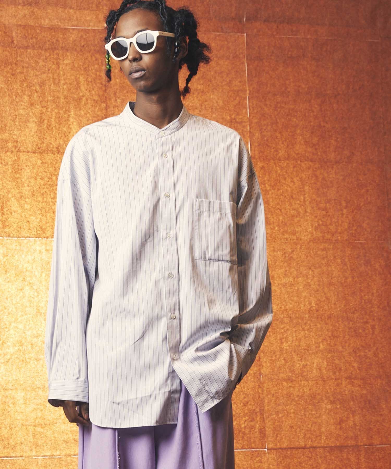 【メゾンスペシャル/MAISON SPECIAL】の【THOMAS MASON】Prime-Over Band Collar Shirt 人気、トレンドファッション・服の通販 founy(ファニー) 　ファッション　Fashion　レディースファッション　WOMEN　トップス・カットソー　Tops/Tshirt　シャツ/ブラウス　Shirts/Blouses　クラシック　Classic　ショルダー　Shoulder　シンプル　Simple　スタイリッシュ　Stylish　ドロップ　Drop　パターン　Pattern　モダン　Modern　 other-1|ID: prp329100004523108 ipo3291000000031995000