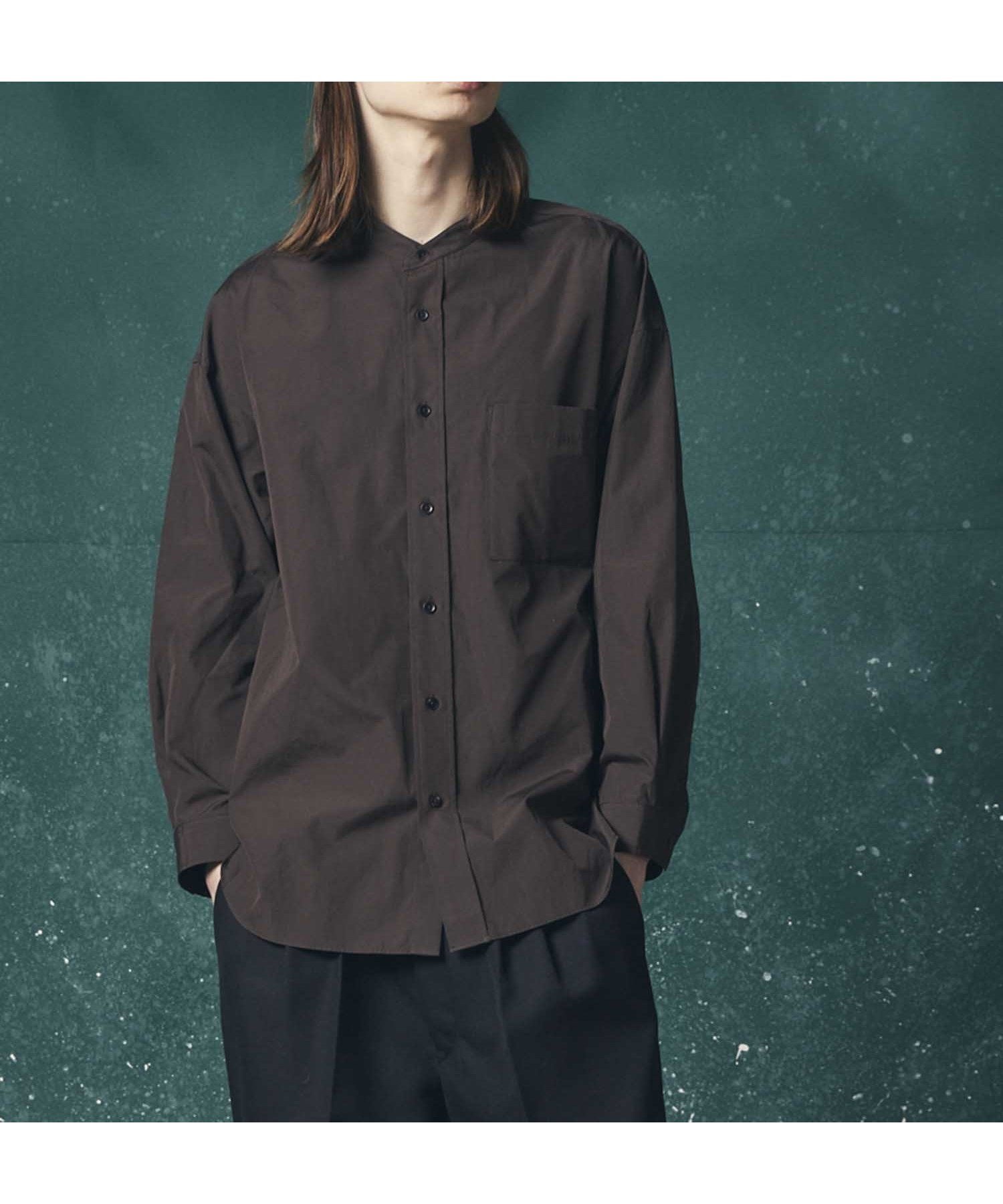 【メゾンスペシャル/MAISON SPECIAL】の【THOMAS MASON】Prime-Over Band Collar Shirt インテリア・キッズ・メンズ・レディースファッション・服の通販 founy(ファニー) 　ファッション　Fashion　レディースファッション　WOMEN　トップス・カットソー　Tops/Tshirt　シャツ/ブラウス　Shirts/Blouses　クラシック　Classic　ショルダー　Shoulder　シンプル　Simple　スタイリッシュ　Stylish　ドロップ　Drop　パターン　Pattern　モダン　Modern　BRN|ID: prp329100004523108 ipo3291000000031995011