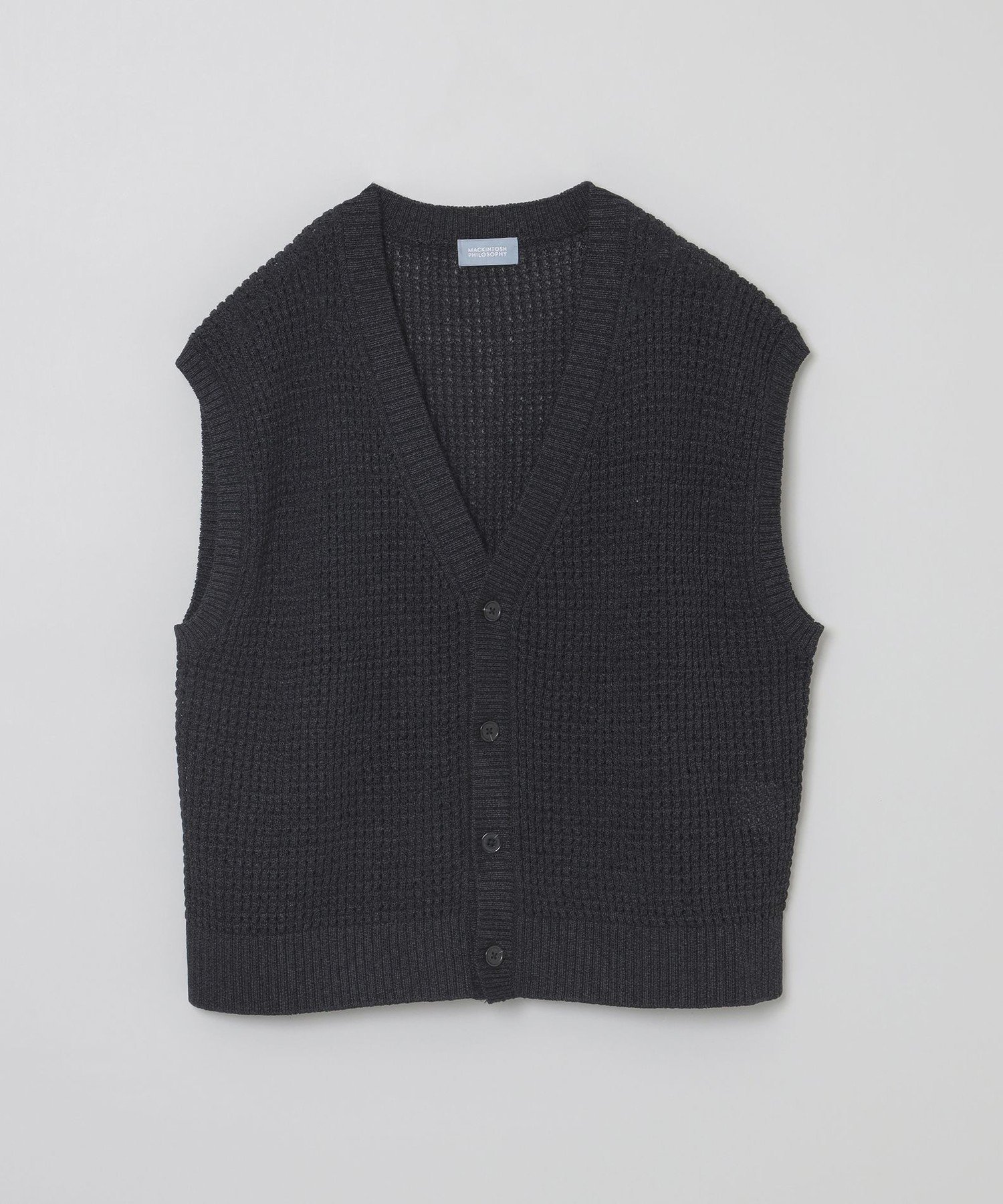 【マッキントッシュ フィロソフィー/MACKINTOSH PHILOSOPHY】のGREY LABEL ペーパーヤーンニットベスト インテリア・キッズ・メンズ・レディースファッション・服の通販 founy(ファニー) 　ファッション　Fashion　レディースファッション　WOMEN　アウター　Coat Outerwear　トップス・カットソー　Tops/Tshirt　ニット　Knit Tops　ベスト/ジレ　Gilets/Vests　おすすめ　Recommend　コレクション　Collection　シンプル　Simple　スラックス　Slacks　タンク　Tank　デニム　Denim　ノースリーブ　No Sleeve　ベスト　Vest　ペーパー　Paper　ロング　Long　半袖　Short Sleeve　夏　Summer　春　Spring　長袖　Long Sleeve　ブラック|ID: prp329100004523111 ipo3291000000031995018