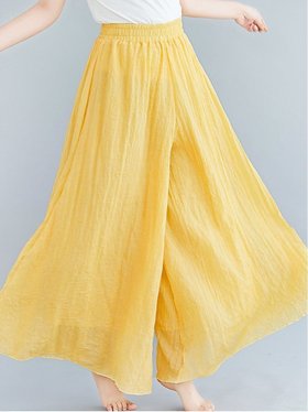 【ドゥーベル/Doux Belle】の新作 パンツ ガウチョパンツ ガウチョ 人気、トレンドファッション・服の通販 founy(ファニー) ファッション Fashion レディースファッション WOMEN パンツ Pants イエロー Yellow ガウチョ Gaucho ガウチョパンツ Gaucho Pants ドレープ Drape フェミニン Feminine フレア Flare リラックス Relax 夏 Summer |ID:prp329100004523121