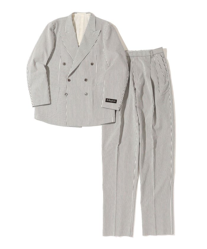 【シップス/SHIPS / MEN】のSouthwick KAZUKI NAGAYAMA シアサッカー ダブルブレスト スーツ インテリア・キッズ・メンズ・レディースファッション・服の通販 founy(ファニー) https://founy.com/ ファッション Fashion メンズファッション Fashion for Men イタリア Italy 春 Spring コラボ Collaboration, Collab ショルダー Shoulder, Shoulder Strap シルク Silk, 100% Silk ジャケット Jacket, Outerwear スラックス Slacks, Dress Pants スーツ Suit, Formalwear ダブル Double, Double-Breasted パターン Pattern, Design Print フィット Fit, Slim Fit プリーツ Pleats, Pleated S/S・春夏 SS, Spring/Summer, Warm Season 日本製 Made In Japan 夏 Summer 卒業式 Graduation Ceremony ビジネス 仕事 通勤 Business / Work / Commuting |ID: prp329100004523131 ipo3291000000032730733