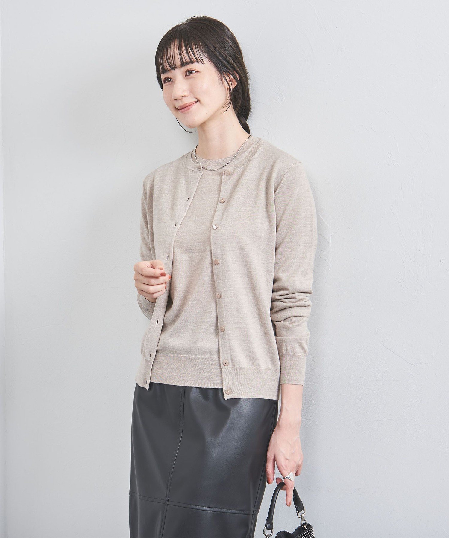 【その他のブランド/Other】の18G クルーネック ニットカーディガン 人気、トレンドファッション・服の通販 founy(ファニー) 　ファッション　Fashion　レディースファッション　WOMEN　トップス・カットソー　Tops/Tshirt　ニット　Knit Tops　カーディガン　Cardigans　おすすめ　Recommend　アンサンブル　Ensemble　カーディガン　Cardigan　コンパクト　Compact　シンプル　Simple　タートルネック　Turtleneck　定番　Standard　 other-1|ID: prp329100004523167 ipo3291000000031995502