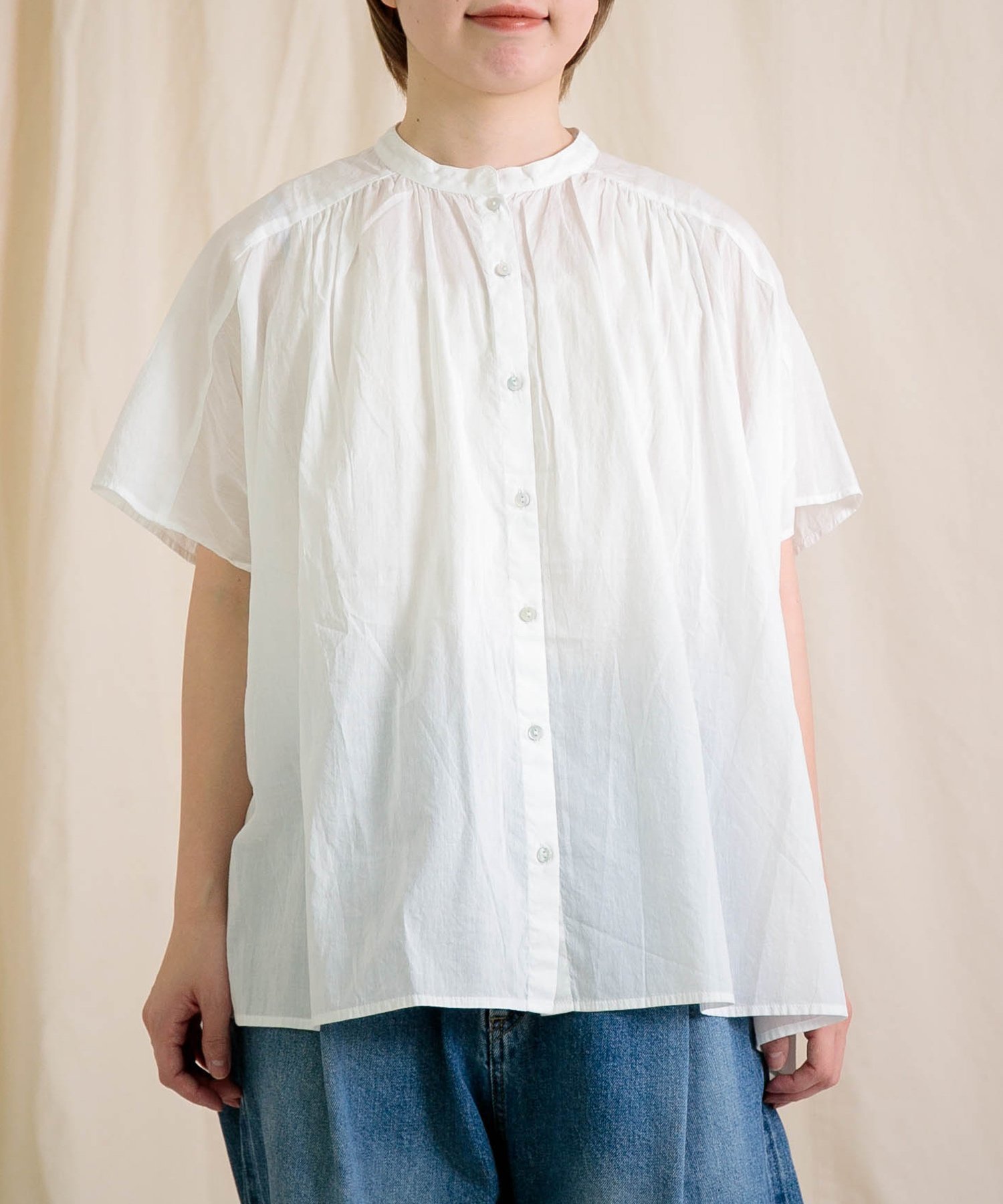 【ドミンゴ/DOMINGO】のインドボイル フロンセシャツ インテリア・キッズ・メンズ・レディースファッション・服の通販 founy(ファニー) 　ファッション　Fashion　レディースファッション　Fashion for Women　トップス・カットソー　Cut & Sew Tops　シャツ・ブラウス・オフィスカジュアル　Elegant Blouses & Button-Ups　インド　Indian Textile　エアリー　Airy Texture　キャミソール　Camisole, Spaghetti Strap Top　ギャザー　Gathered, Ruffled　タンク　Tank Top, Sleeveless Top　人気　Popular, Best Seller　フレア　Flare, Flared　ポケット　Pocket, Pocket Detail　半袖　Short Sleeve, Half Sleeve　夏　Summer　ホワイト|ID: prp329100004523175 ipo3291000000032754251