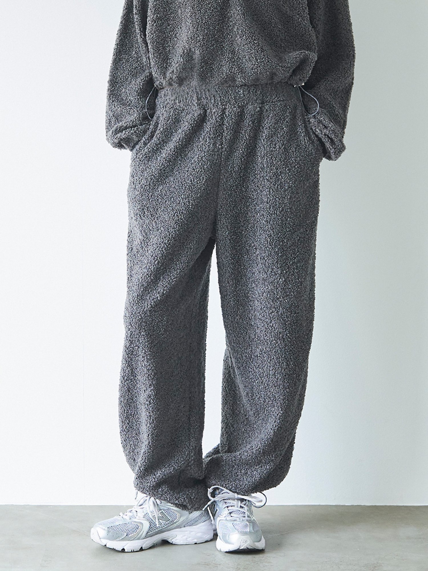 【コカ/COCA】のボアイージーパンツ インテリア・キッズ・メンズ・レディースファッション・服の通販 founy(ファニー) 　ファッション　Fashion　レディースファッション　WOMEN　パンツ　Pants　Charcoal|ID: prp329100004523198 ipo3291000000031995763