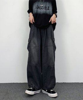 【リバランス/REBALANCE】のREBALANCE/デニムカーゴパンツ 人気、トレンドファッション・服の通販 founy(ファニー) ファッション Fashion レディースファッション WOMEN パンツ Pants トレンド Trend ルーズ Loose 人気 Popularity |ID:prp329100004523216