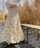 【その他のブランド/Other】の2024AW新作 リボン刺繍ティアードロングスカート ベージュ|ID: prp329100004523234 ipo3291000000031996155