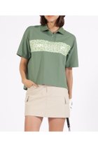 【その他のブランド/Other】のレオパード柄×ロゴ ハーフスリーブ ビッグ ポロシャツ (WOMENS) カーキ1|ID: prp329100004523246 ipo3291000000031996298
