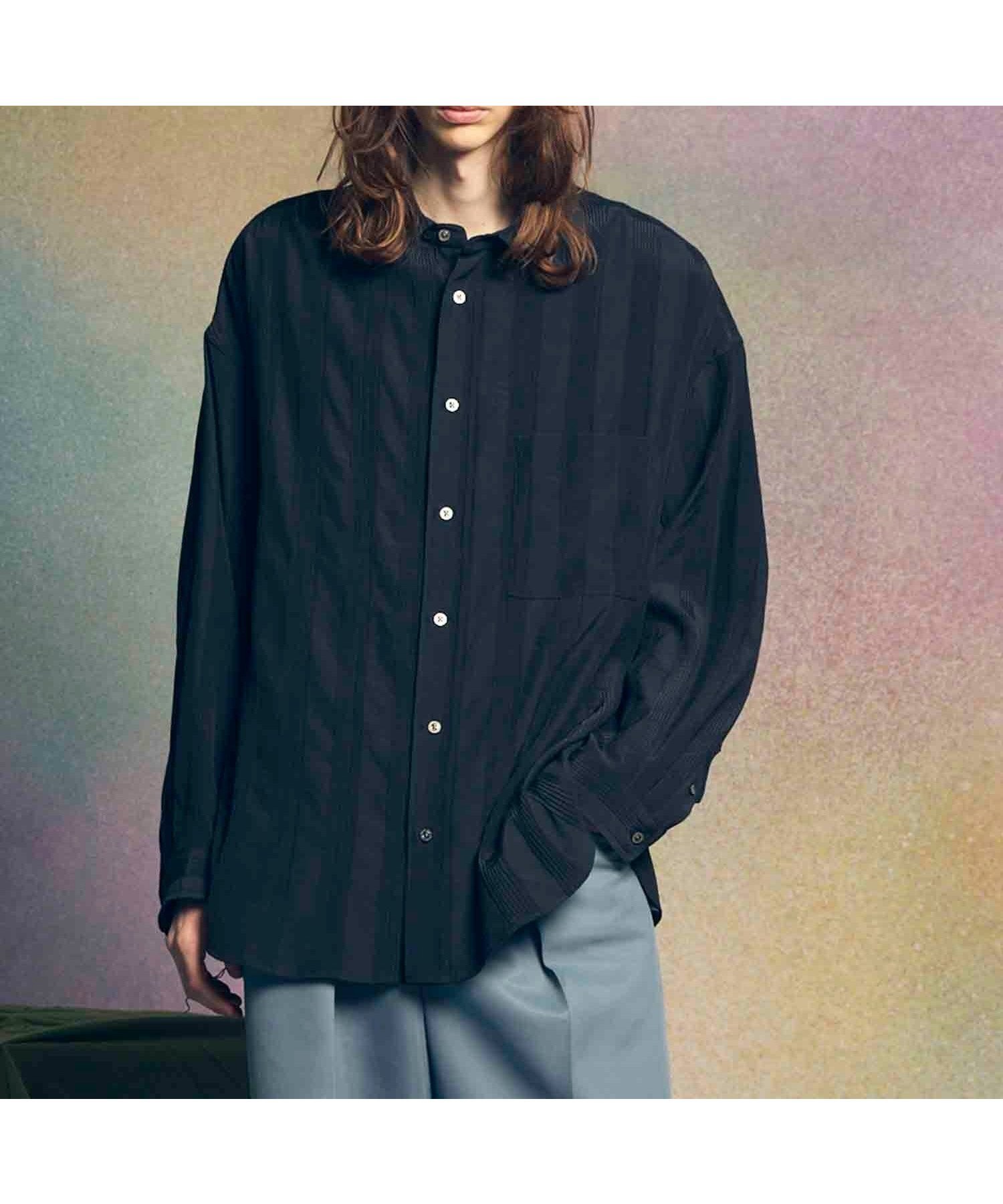 【メゾンスペシャル/MAISON SPECIAL】の【LIMITED EDITION】Prime-Over Regular Collar Shirt インテリア・キッズ・メンズ・レディースファッション・服の通販 founy(ファニー) 　ファッション　Fashion　レディースファッション　WOMEN　トップス・カットソー　Tops/Tshirt　シャツ/ブラウス　Shirts/Blouses　コレクション　Collection　ショルダー　Shoulder　シンプル　Simple　ドロップ　Drop　パターン　Pattern　BLK|ID: prp329100004523248 ipo3291000000031996317