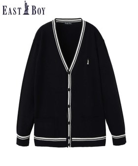 【イーストボーイ/EASTBOY】のカーディガン ライン入り 綿 12G 高校生 スクール 人気、トレンドファッション・服の通販 founy(ファニー) ファッション Fashion レディースファッション WOMEN トップス・カットソー Tops/Tshirt カーディガン Cardigans カーディガン Cardigan シルバー Silver ポケット Pocket おすすめ Recommend |ID:prp329100004523266