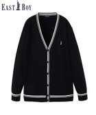 【イーストボーイ/EASTBOY】のカーディガン ライン入り 綿 12G 高校生 スクール 人気、トレンドファッション・服の通販 founy(ファニー) ファッション Fashion レディースファッション WOMEN トップス・カットソー Tops/Tshirt カーディガン Cardigans カーディガン Cardigan シルバー Silver ポケット Pocket おすすめ Recommend thumbnail ネイビー|ID: prp329100004523266 ipo3291000000031996513