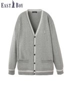 【イーストボーイ/EASTBOY】のカーディガン ライン入り 綿 12G 高校生 スクール 人気、トレンドファッション・服の通販 founy(ファニー) ファッション Fashion レディースファッション WOMEN トップス・カットソー Tops/Tshirt カーディガン Cardigans カーディガン Cardigan シルバー Silver ポケット Pocket おすすめ Recommend thumbnail ライトグレー|ID: prp329100004523266 ipo3291000000031996517