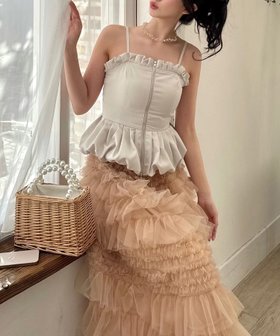 【ロイヤルパーティー/ROYAL PARTY】のバルーンペプラムZIPビスチェ 人気、トレンドファッション・服の通販 founy(ファニー) ファッション Fashion レディースファッション WOMEN トップス・カットソー Tops/Tshirt ビスチェ Bustier シャーリング Shirring トレンド Trend バルーン Balloon ビスチェ Bustier フィット Fit フリル Frills ペプラム Peplum エレガント 上品 Elegant |ID:prp329100004523278