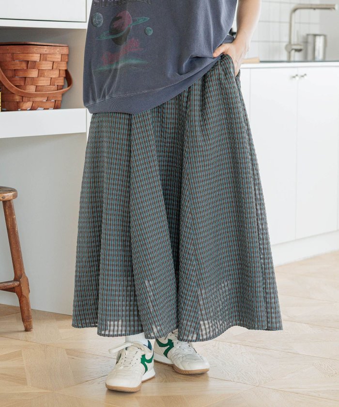 【ニコアンド/niko and】のシアーチェックフレアスカート インテリア・キッズ・メンズ・レディースファッション・服の通販 founy(ファニー) https://founy.com/ ファッション Fashion レディースファッション WOMEN スカート Skirt Aライン/フレアスカート Flared A-Line Skirts おすすめ Recommend シアー Sheer チェック Check フレア Flare リブニット Rib Knit |ID: prp329100004523300 ipo3291000000031996743