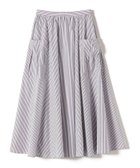 【シップス フォー ウィメン/SHIPS】のSHIPS Primary Navy Label ストライプ ポケット ギャザー スカート オフホワイト|ID: prp329100004523316 ipo3291000000031996846