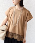 【シップス フォー ウィメン/SHIPS】の【WEB限定】 手洗い可能 裾 レース コンビ プルオーバー ベージュ系|ID: prp329100004523325 ipo3291000000031996898