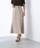 【ナチュラル ビューティー ベーシック/NATURAL BEAUTY BASIC】のサイドボタンリネンライクスカート ベージュ|ID: prp329100004523355 ipo3291000000031997060