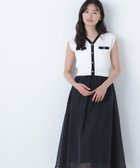 【ナチュラル ビューティー ベーシック/NATURAL BEAUTY BASIC】のツイードニットベストドッキングワンピース オフ×クロ2|ID: prp329100004523358 ipo3291000000031997071