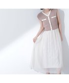 【ナチュラル ビューティー ベーシック/NATURAL BEAUTY BASIC】のツイードニットベストドッキングワンピース ベージュ×オフ2|ID: prp329100004523358 ipo3291000000031997073