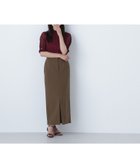 【ナチュラル ビューティー ベーシック/NATURAL BEAUTY BASIC】のフロントスリットナロースカート オリーブブラウン|ID: prp329100004523360 ipo3291000000031997077