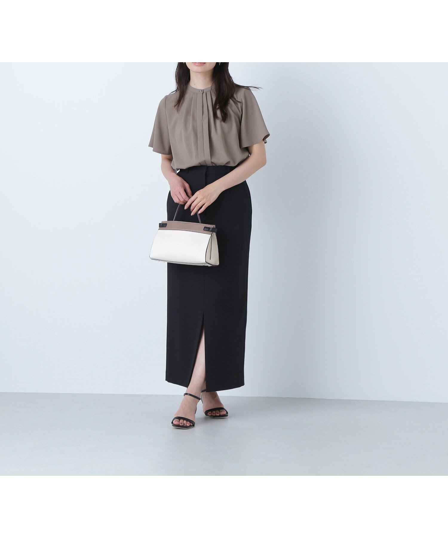 【ナチュラル ビューティー ベーシック/NATURAL BEAUTY BASIC】のフロントスリットナロースカート インテリア・キッズ・メンズ・レディースファッション・服の通販 founy(ファニー) 　ファッション　Fashion　レディースファッション　WOMEN　スカート　Skirt　シンプル　Simple　ストレッチ　Stretch　スリット　Slit　センター　Center　ツイル　Twill　ロング　Long　ブラック|ID: prp329100004523360 ipo3291000000031997078