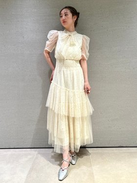 【ファーファー/FURFUR】の【限定サイズ】ハーフスリーブラメチュールドレス 人気、トレンドファッション・服の通販 founy(ファニー) ファッション Fashion レディースファッション WOMEN ワンピース Dress ドレス Party Dresses シャーリング Shirring バランス Balance フィット Fit 人気 Popularity |ID:prp329100004523368