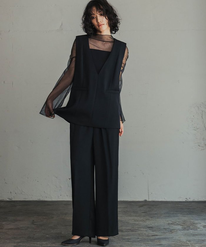 【ガール/GIRL】のチュールトップス・パンツ セットアップ 結婚式 パンツドレス パーティードレス インテリア・キッズ・メンズ・レディースファッション・服の通販 founy(ファニー) https://founy.com/ ファッション Fashion レディースファッション Fashion for Women セットアップ Matching Sets レディーストップス・ブラウス Tops & Blouses / Assorted Women's Tops レディースパンツ・ボトムス Pants & Trousers / Bottoms オケージョン Occasion Wear シアー Sheer, See-Through シンプル Simple, Minimal セットアップ Set-Up, Coordinated Outfit ダウン Down, Puffer チュール Tulip, Tulip Motif デコルテ Décolleté, Neckline ドレス Dress, One-Piece ロング Long, Long-Length ワイド Wide, Wide Fit おすすめ Recommended / Our Picks 結婚式 Wedding |ID: prp329100004523397 ipo3291000000034792795