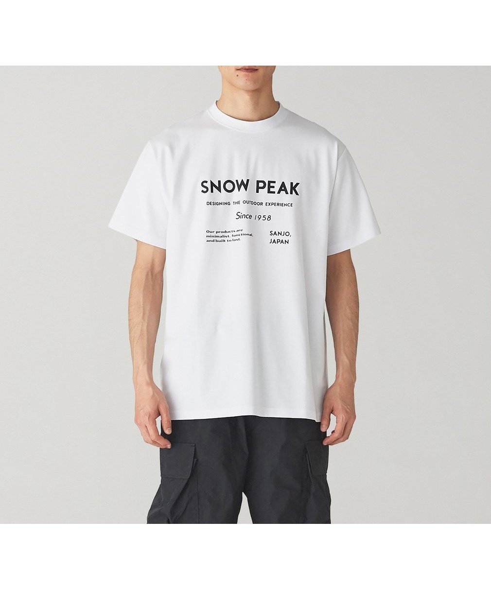 【スノーピーク/SNOW PEAK】のSP Typography T-Shirt インテリア・キッズ・メンズ・レディースファッション・服の通販 founy(ファニー) 　ファッション　Fashion　レディースファッション　WOMEN　トップス・カットソー　Tops/Tshirt　シャツ/ブラウス　Shirts/Blouses　ロング / Tシャツ　T-Shirts　フィット　Fit　人気　Popularity　半袖　Short Sleeve　White|ID: prp329100004523398 ipo3291000000031997311