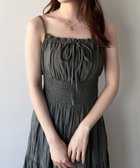 【ジュノア/JUNOAH】のmipiarl ワッシャーシャーリングティアードキャミワンピース ダークグレー|ID: prp329100004523433 ipo3291000000031997570