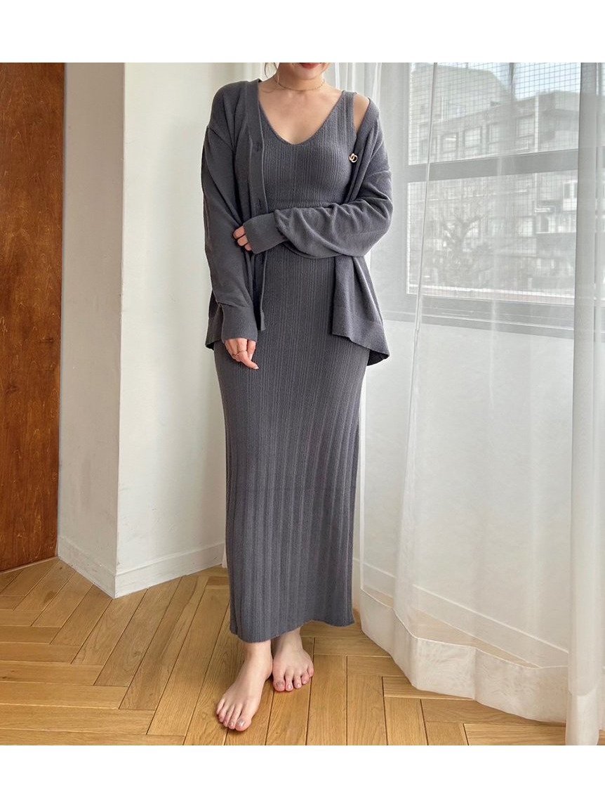 【スナイデル ホーム/SNIDEL HOME】の【ICESUMMER】【接触冷感】タンクワンピース インテリア・キッズ・メンズ・レディースファッション・服の通販 founy(ファニー) 　ファッション　Fashion　レディースファッション　Fashion for Women　ワンピース　Dresses　おすすめ　Recommended / Our Picks　カーディガン　Cardigan, Knitwear　タンク　Tank Top, Sleeveless Top　夏　Summer　春　Spring　S/S・春夏　SS, Spring/Summer, Warm Season　洗える　Machine Washable　GRY[006]|ID: prp329100004523437 ipo3291000000032641716