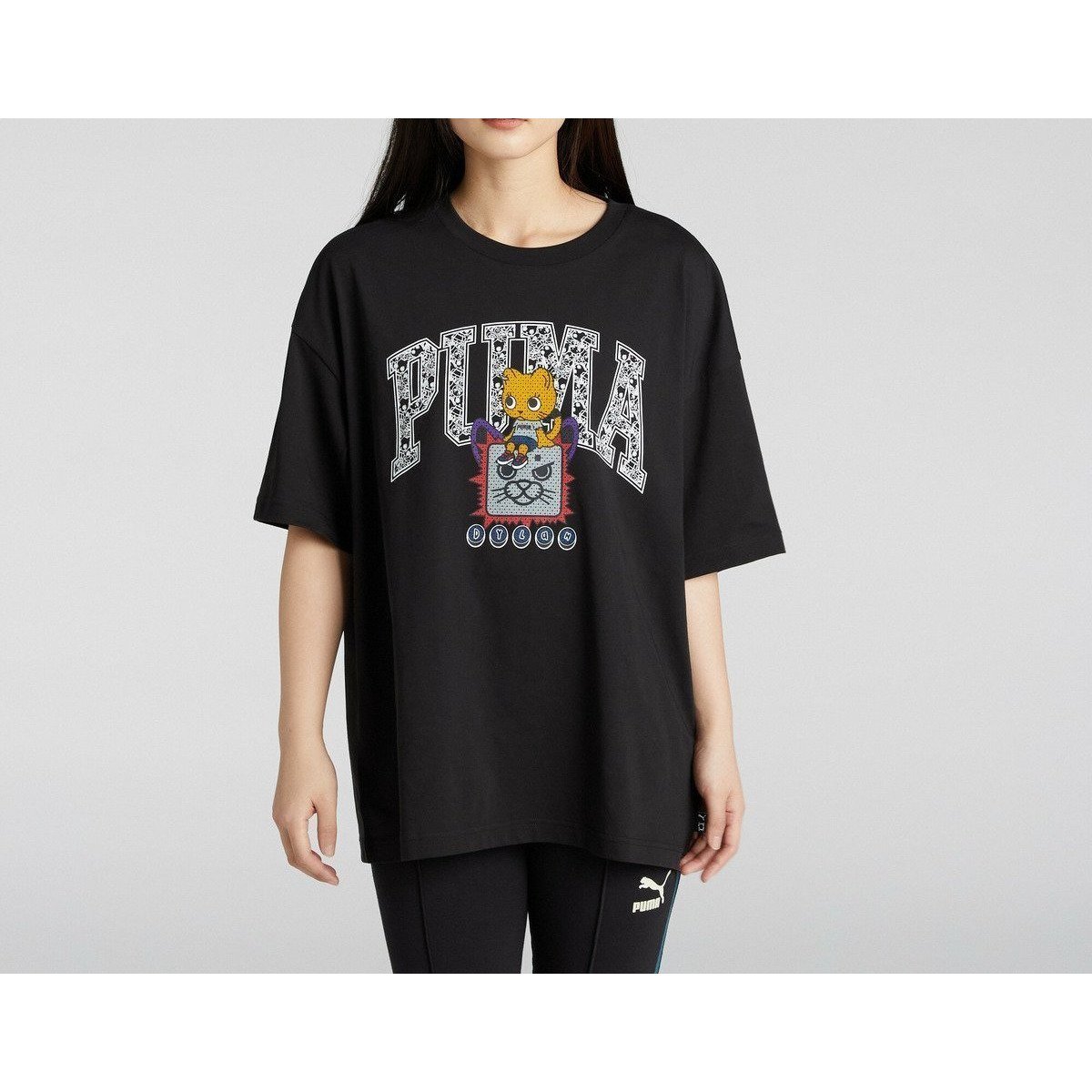 【プーマ/PUMA】のユニセックス NEKO-san x DYLAN プーマ グラフィック オーバー 半袖 Tシャツ 人気、トレンドファッション・服の通販 founy(ファニー) 　ファッション　Fashion　レディースファッション　WOMEN　トップス・カットソー　Tops/Tshirt　シャツ/ブラウス　Shirts/Blouses　ロング / Tシャツ　T-Shirts　グラフィック　Graphic　コラボ　Collaboration　コレクション　Collection　フロント　Front　モチーフ　Motif　リラックス　Relax　人気　Popularity　半袖　Short Sleeve　 other-1|ID: prp329100004523453 ipo3291000000031997773