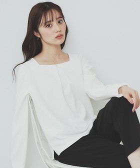 【インデックス/INDEX】のキーネックタックデザイントップス【洗濯機洗い可】 人気、トレンドファッション・服の通販 founy(ファニー) ファッション Fashion レディースファッション WOMEN トップス・カットソー Tops/Tshirt シンプル Simple ジャケット Jacket スクエア Square ストレッチ Stretch スリーブ Sleeve ドレープ Drape ビジネス 仕事 通勤 Business フロント Front エレガント 上品 Elegant |ID:prp329100004523460
