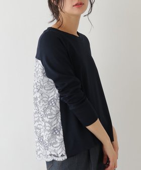【ヒロコビス/HIROKO BIS】の【洗える/日本製】バックレースデザインプルオーバー 人気、トレンドファッション・服の通販 founy(ファニー) ファッション Fashion レディースファッション WOMEN トップス・カットソー Tops/Tshirt プルオーバー Pullover おすすめ Recommend カットソー Cut And Sew シンプル Simple セットアップ Set Up デニム Denim ビンテージ Vintage フェミニン Feminine フラワー Flower ヨーク Yoke ラウンド Round レース Race 日本製 Made In Japan 洗える Washable |ID:prp329100004523461