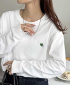 【ディスコート/Discoat】の【新色追加!/WEB限定】ハート刺繍ワンポイントロンT ホワイト|ID: prp329100004523472 ipo3291000000031997942