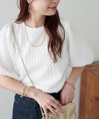 【ディスコート/Discoat】の【WEB限定】ウェーブジャガード袖ボリュームプルオーバー ホワイト|ID: prp329100004523473 ipo3291000000031997952