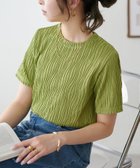 【ディスコート/Discoat】の立体ジャガード5分袖 ピスタチオ|ID: prp329100004523478 ipo3291000000031997984