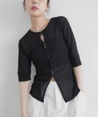 【リアン/Lian】のフロントホールシアーカットトップス 人気、トレンドファッション・服の通販 founy(ファニー) ファッション Fashion レディースファッション Fashion for Women トップス・カットソー Cut & Sew Tops フロント Front, Front Design thumbnail ブラック|ID: prp329100004523486 ipo3291000000032780998