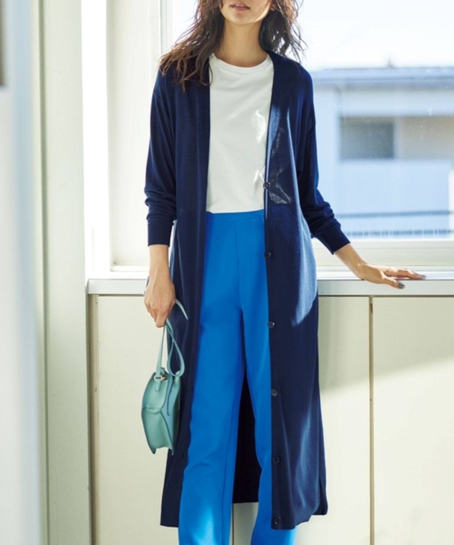 【ラナン/Ranan】のひんやり!UVロングニットカーデ インテリア・キッズ・メンズ・レディースファッション・服の通販 founy(ファニー) 　ファッション　Fashion　レディースファッション　WOMEN　トップス・カットソー　Tops/Tshirt　ニット　Knit Tops　スキニー　Skinny　フレアースカート　Flared Skirt　ボトム　Bottom　レギンス　Leggings　ワイド　Wide　夏　Summer　ネイビー|ID: prp329100004523508 ipo3291000000031998306