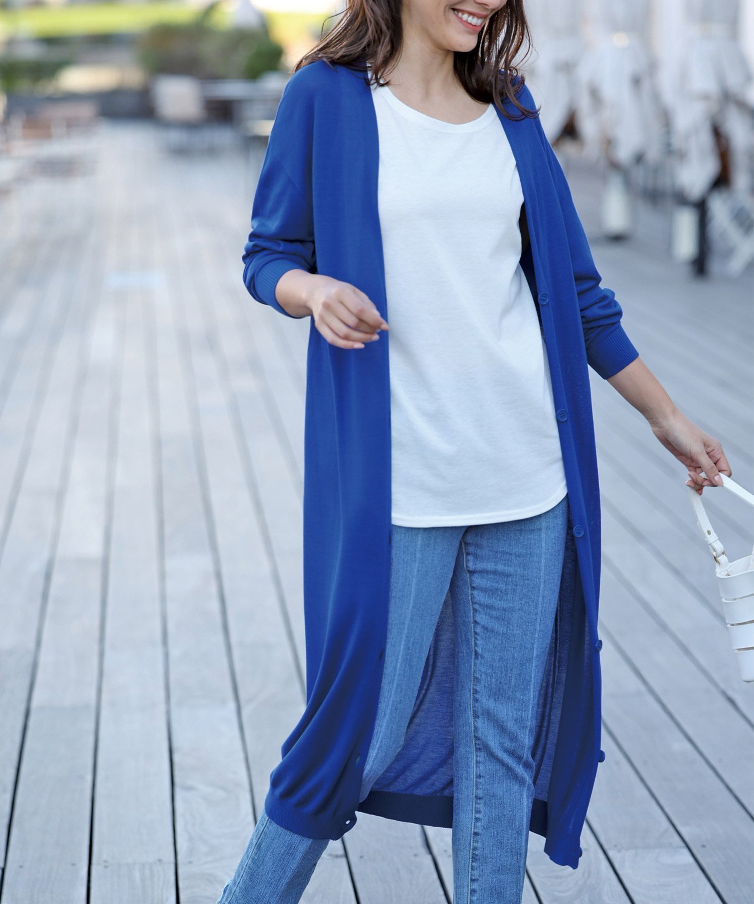 【ラナン/Ranan】のひんやり!UVロングニットカーデ インテリア・キッズ・メンズ・レディースファッション・服の通販 founy(ファニー) 　ファッション　Fashion　レディースファッション　WOMEN　トップス・カットソー　Tops/Tshirt　ニット　Knit Tops　スキニー　Skinny　フレアースカート　Flared Skirt　ボトム　Bottom　レギンス　Leggings　ワイド　Wide　夏　Summer　ブルー|ID: prp329100004523508 ipo3291000000031998309