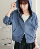 【ディスコート/Discoat】の刺繍ロゴショート丈ジップパーカー ネイビー|ID: prp329100004523511 ipo3291000000031998348
