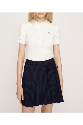 【スライ/SLY】のCABLE POLO KNIT トップス 人気、トレンドファッション・服の通販 founy(ファニー) ファッション Fashion レディースファッション WOMEN トップス・カットソー Tops/Tshirt ニット Knit Tops スラックス Slacks デニム Denim トレンド Trend フロント Front |ID:prp329100004523519