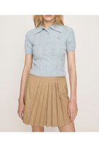 【スライ/SLY】のCABLE POLO KNIT トップス 人気、トレンドファッション・服の通販 founy(ファニー) ファッション Fashion レディースファッション WOMEN トップス・カットソー Tops/Tshirt ニット Knit Tops スラックス Slacks デニム Denim トレンド Trend フロント Front thumbnail L/BLU1|ID: prp329100004523519 ipo3291000000031998422